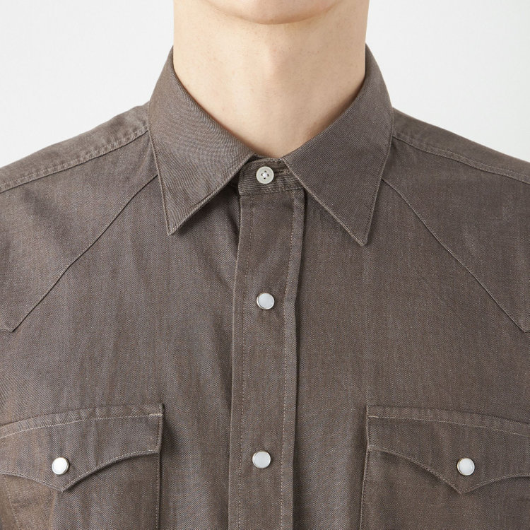 シルバーライン 【発送在庫あり】【RBC】シャツ/ブラウン 茶中間