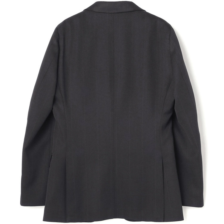 シルバーライン 【CLASSICO TAPERED】【春夏】2釦シングルスリーピーススーツ 1タックテーパードパンツ/ブラック×ウィンドペン/ウエストムーブ/4S SUSTAINABILITY&ECOLOGY FABRIC/※パンツ裾上げ済仕様 黒