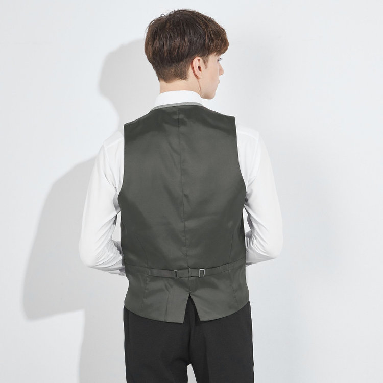 ブラックライン 【BLACK LINE】【年間】リバーシブルジレ(ベスト)/ブラック×ソリッド＆グレー×ソリッド グレー中間