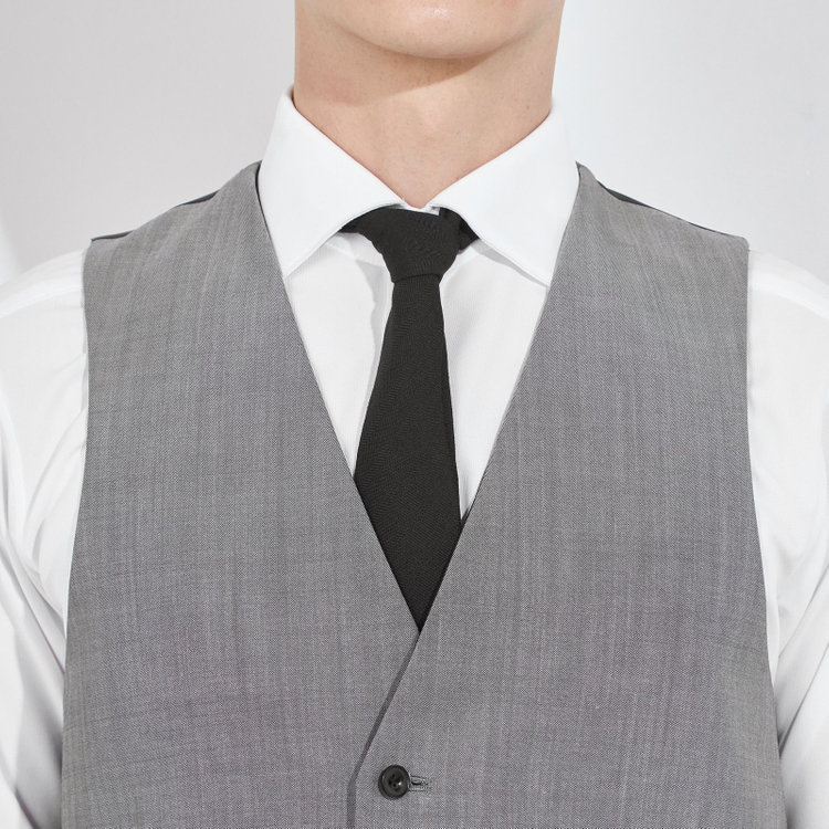 ブラックライン 【BLACK LINE】【年間】リバーシブルジレ(ベスト)/ブラック×ソリッド＆グレー×ソリッド グレー中間