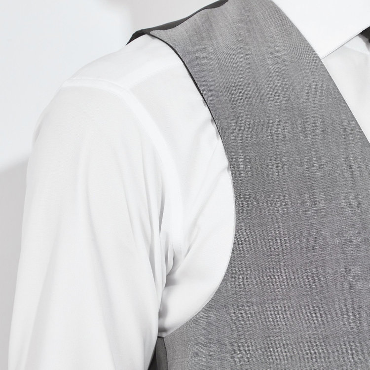 ブラックライン 【BLACK LINE】【年間】リバーシブルジレ(ベスト)/ブラック×ソリッド＆グレー×ソリッド グレー中間