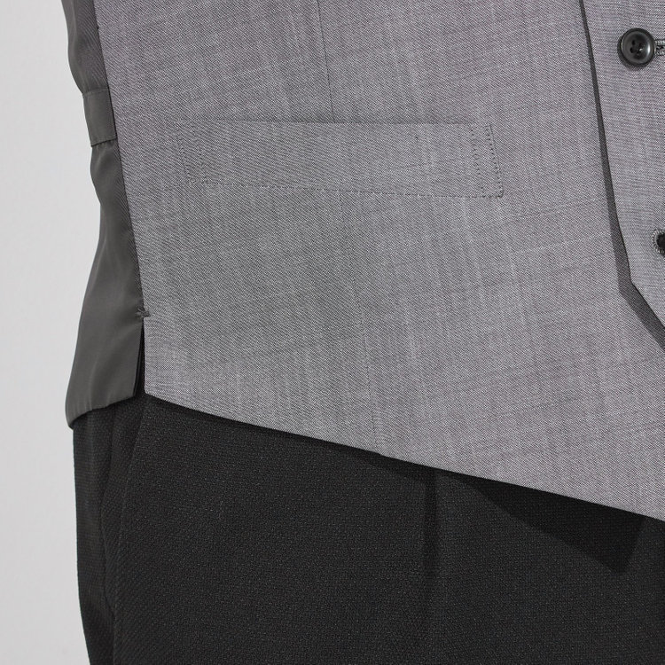 ブラックライン 【BLACK LINE】【年間】リバーシブルジレ(ベスト)/ブラック×ソリッド＆グレー×ソリッド グレー中間