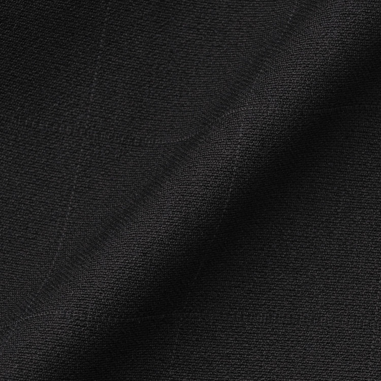 シルバーライン 【CLASSICO TAPERED】【春夏】2釦シングルスリーピーススーツ 1タックテーパードパンツ/ブラック×ウィンドペン/ウエストムーブ/4S SUSTAINABILITY&ECOLOGY FABRIC/※パンツ裾上げ済仕様 黒