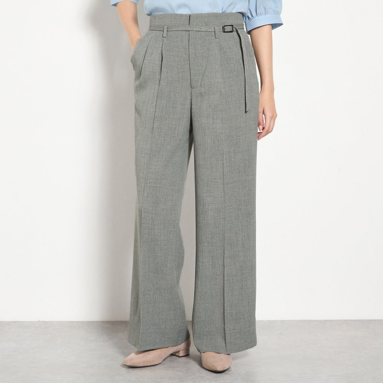 シルバーライン 【RELAX WIDE】【年間】 ダブルジャケットワイドパンツスーツ/ライトグレー/4S SUSTAINABILITY&ECOLOGY FABRIC/※パンツ裾上げ済仕様 グレー淡色