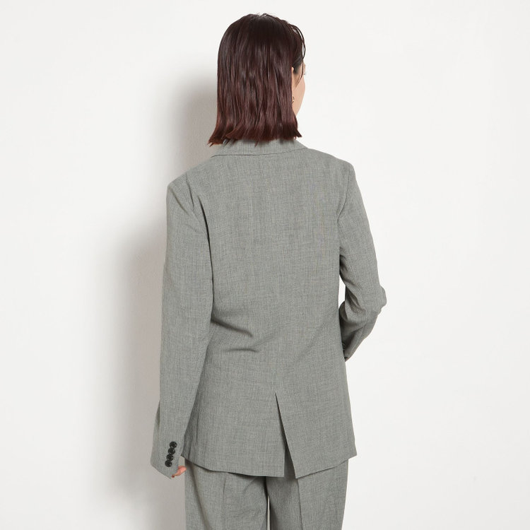 シルバーライン 【RELAX WIDE】【年間】 ダブルジャケットワイドパンツスーツ/ライトグレー/4S SUSTAINABILITY&ECOLOGY FABRIC/※パンツ裾上げ済仕様 グレー淡色