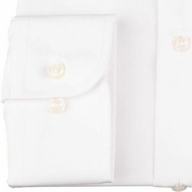 ブラックライン 【BLACK LINE】【形態安定】ワイドカラードレスワイシャツ/ホワイト×ソリッド 白