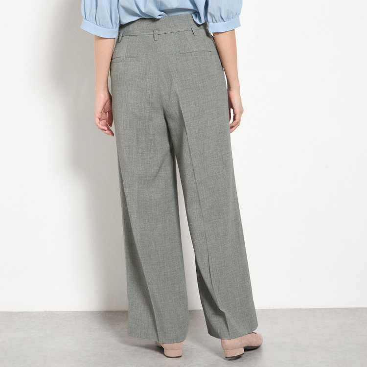 シルバーライン 【RELAX WIDE】【年間】 ダブルジャケットワイドパンツスーツ/ライトグレー/4S SUSTAINABILITY&ECOLOGY FABRIC/※パンツ裾上げ済仕様 グレー淡色