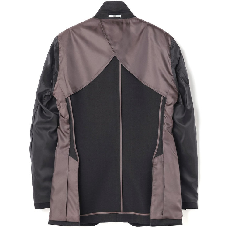 シルバーライン 【CLASSICO TAPERED】【春夏】2釦シングルスリーピーススーツ 1タックテーパードパンツ/ブラック×ウィンドペン/ウエストムーブ/4S SUSTAINABILITY&ECOLOGY FABRIC/※パンツ裾上げ済仕様 黒