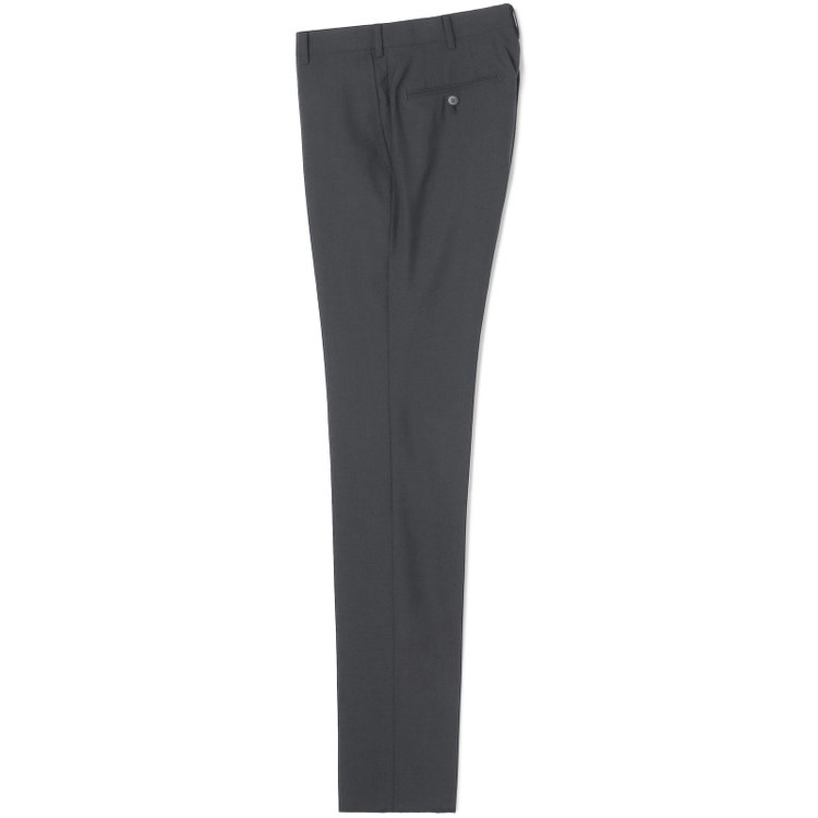 ブラックライン 【SLIM TAPERED】【春夏】0タックテーパードパンツ/ブラック×マイクロチェック/ウエストムーブ/ウォッシャブル/4S/※裾上げ必要 黒