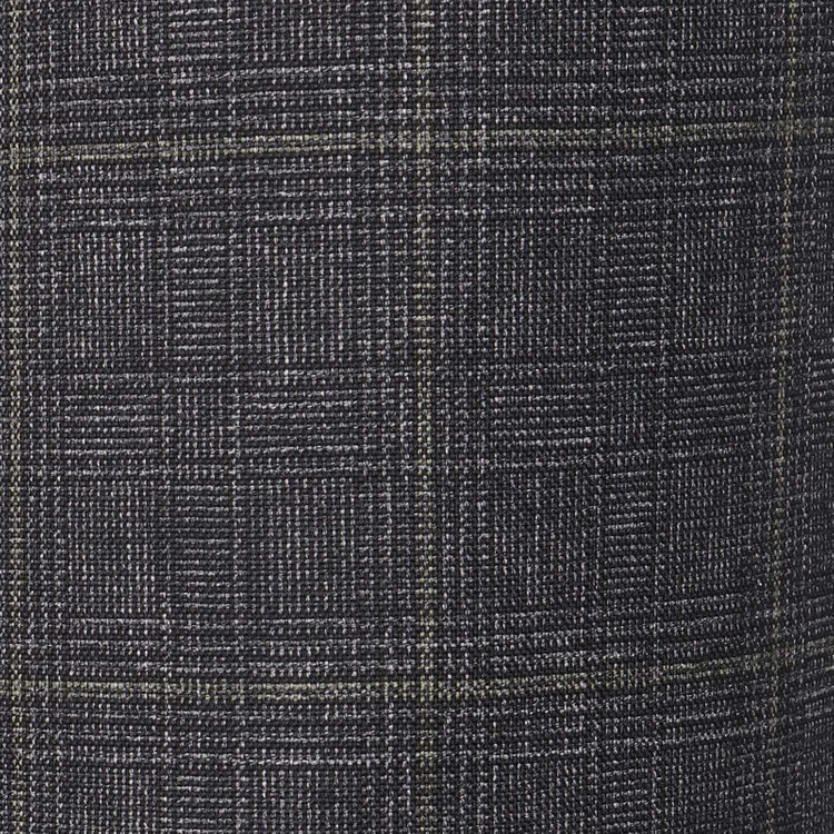 スーツセレクト 【発送在庫あり】【CLASSICO TAPERED】【秋冬】2釦シングルスーツ 1タック/グレー×チェック+グリーンオーバーペン/REDA ACTIVE/NEW ZEALAND MERINO/SHOWER CLEAN グレー系(灰)