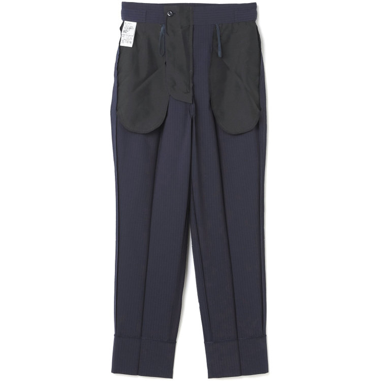 シルバーライン 【SL】【年間】1釦シングルパンツスーツ/ネイビー×シャドーストライプ/ウォッシャブル/4S/TRABEST/※パンツ裾上げ済仕様 紺中間