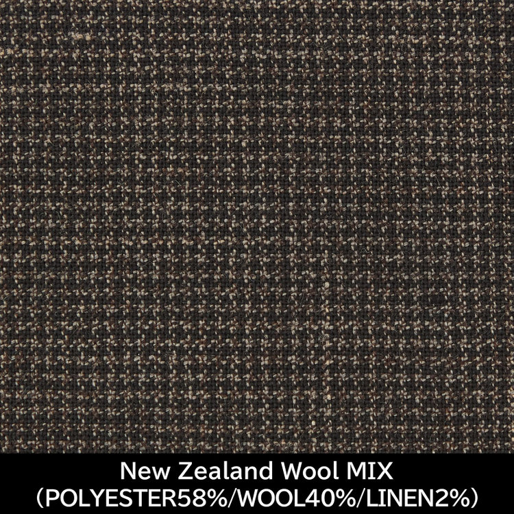 スーツセレクト 【日本製】【MEN'S】【パターンオーダー】【KSW】【春夏】スーツ/ブラウン×ハウンドトゥース/New Zealand Wool MIX (POLYESTER58% WOOL40%  LINEN2%) ブラウン系(茶)