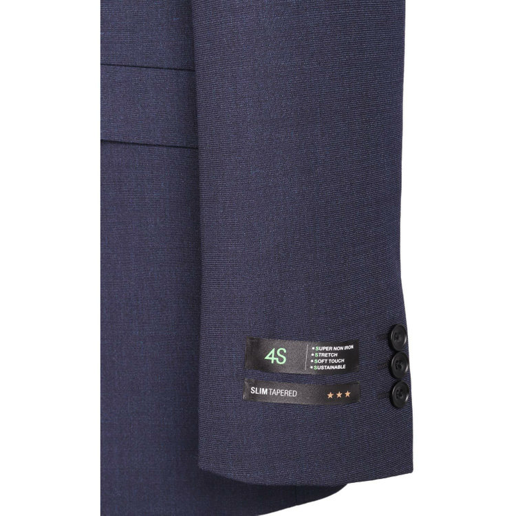 スーツセレクト 【WEB限定/OUTLET】【SLIM TAPERED_2】【春夏】2釦シングルスリーピーススーツ 0タック/ネイビー/4S SUSTAINABILITY&ECOLOGY FABRIC ネイビー系(紺)