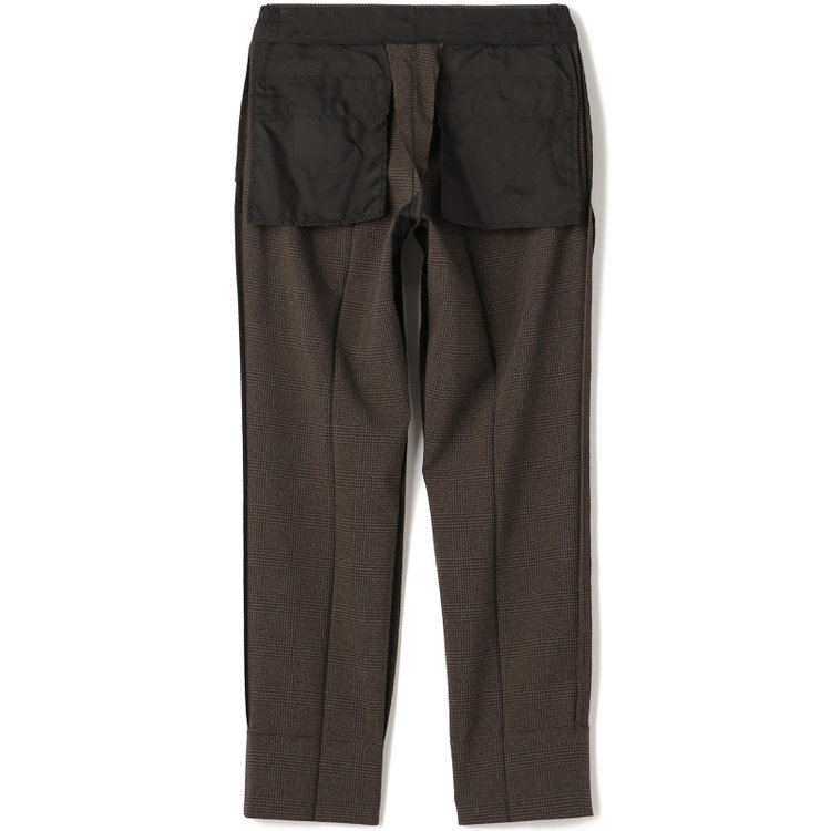 ブラックライン 【SLIM TAPERED_2】【春夏】2釦シングルスリーピーススーツ 0タック/ブラウン×チェック/ウエストシャーリング/4S SUSTAINABILITY&ECOLOGY FABRIC/※パンツ裾上げ済仕様 茶濃色