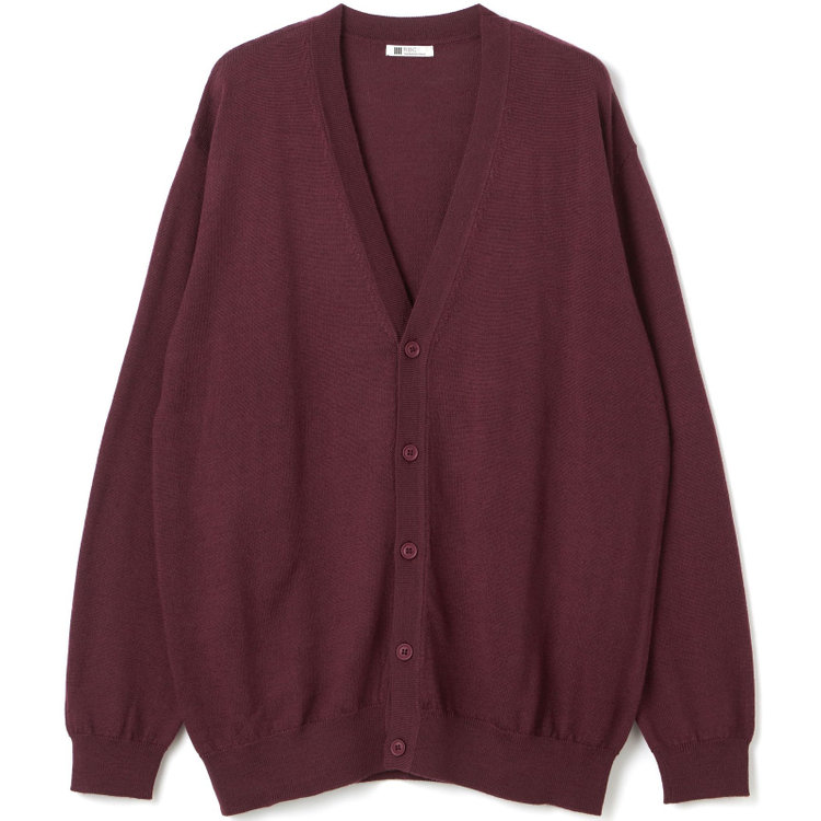 RBC】【秋冬】ウール100%ニットカーディガン/レッド/ZEGNA BARUFFA