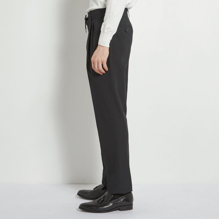 シルバーライン 【RBC】【春夏】2タックパンツ/ブラック/ウエストシャーリング仕様/4S AIR/※裾上げ必要 黒