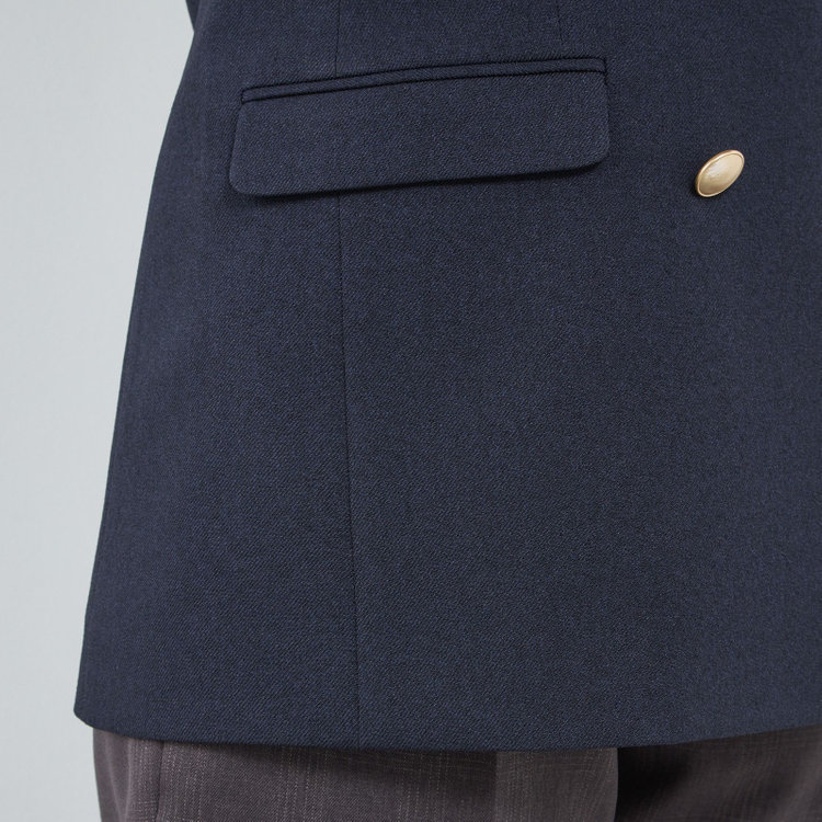 シルバーライン 【SILVER LINE】【秋冬】6釦2掛けダブルブレザー/4S SUSTAINABILITY&ECOLOGY FABRIC/ネイビー×メタル釦 紺中間