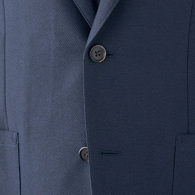 シルバーライン 【CLASSICO TAPERED】【春夏】2釦シングルジャケット/ネイビー/パッチポケット/4S SUSTAINABILITY&ECOLOGY FABRIC 紺濃色