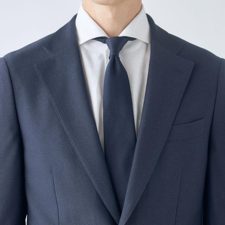 シルバーライン 【CLASSICO TAPERED】【春夏】2釦シングルジャケット/ネイビー/パッチポケット/4S SUSTAINABILITY&ECOLOGY FABRIC 紺濃色
