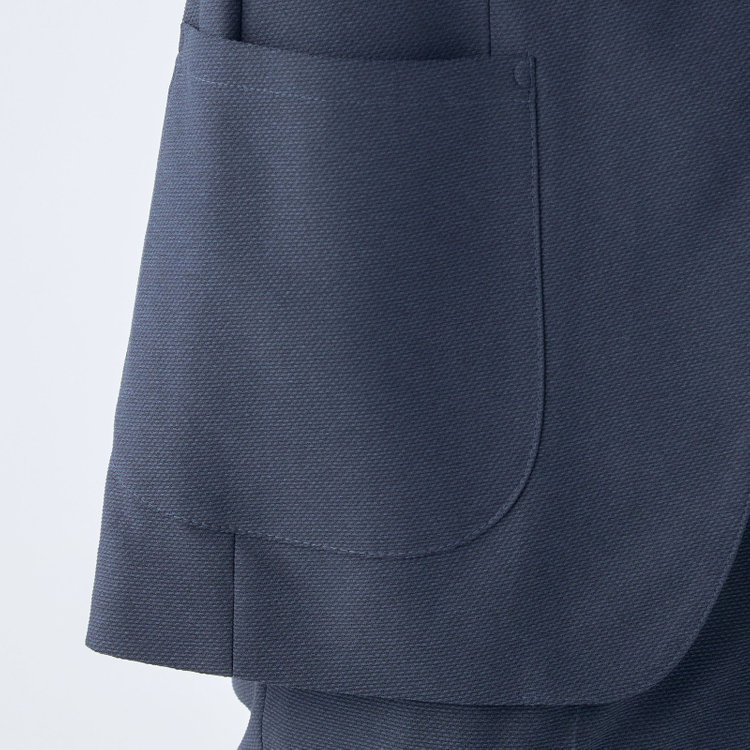シルバーライン 【CLASSICO TAPERED】【春夏】2釦シングルジャケット/ネイビー/パッチポケット/4S SUSTAINABILITY&ECOLOGY FABRIC 紺濃色
