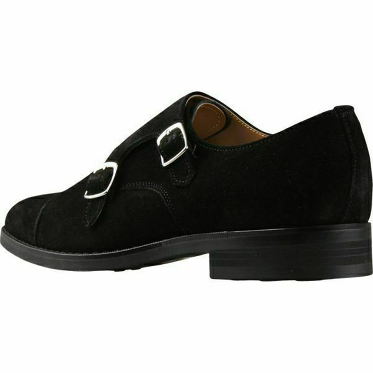ブラックライン 【WEB限定/OUTLET】【SL】ダブルモンクストラップ ドレスシューズ/ブラック×スエード ブラック系(黒)