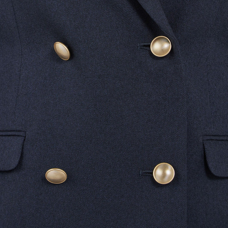 シルバーライン 【SILVER LINE】【秋冬】6釦2掛けダブルブレザー/4S SUSTAINABILITY&ECOLOGY FABRIC/ネイビー×メタル釦 紺中間