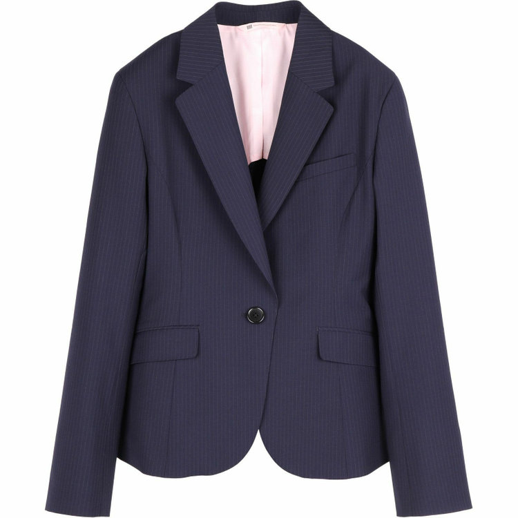 スーツセレクト 【WEB限定/OUTLET】【発送在庫あり】【SUIT SELECT×Samantha Thavasa】【年間】1釦ジャケット/ネイビー×ストライプ/4S/マシンウォシャブル ネイビー系(紺)
