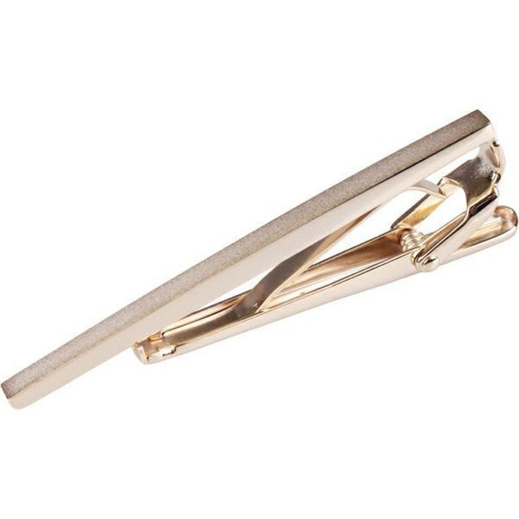 ブラックライン ネクタイピン タイクリップ 57mm×3mm/ゴールド 黄濃色