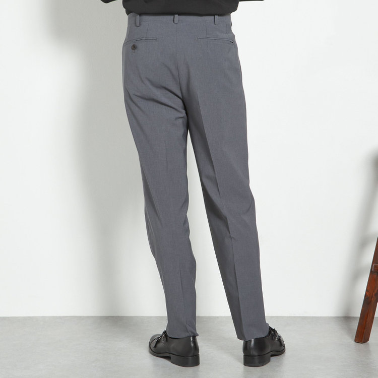 シルバーライン 【RBC】【春夏】2釦シングルスーツ 1タック/グレー/ウエストムーブ/4S AIR SUSTAINABILITY&ECOLOGY FABRIC/COOL MAX/※パンツ裾上げ済仕様 グレー中間