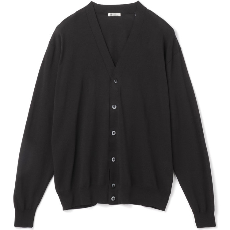スーツセレクト 【RBC】【春夏】コットンブレンドニットカーディガン/ブラック/マシンウォッシャブル 黒