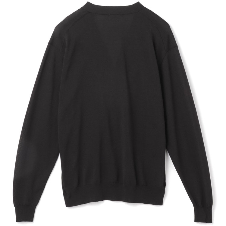 スーツセレクト 【RBC】【春夏】コットンブレンドニットカーディガン/ブラック/マシンウォッシャブル 黒