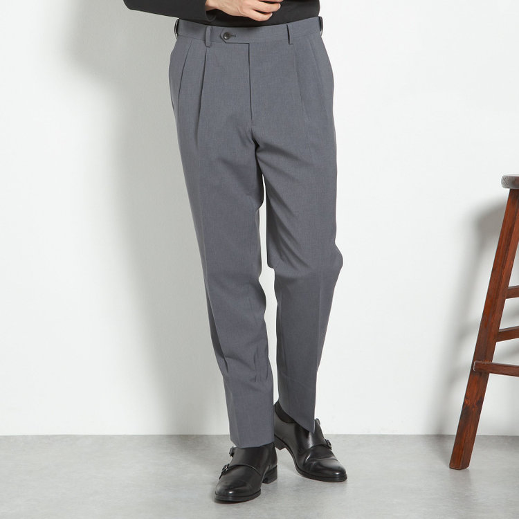 シルバーライン 【RBC】【春夏】2釦シングルスーツ 1タック/グレー/ウエストムーブ/4S AIR SUSTAINABILITY&ECOLOGY FABRIC/COOL MAX/※パンツ裾上げ済仕様 グレー中間