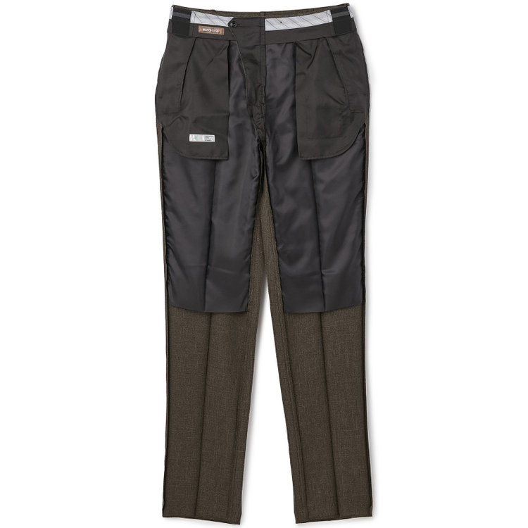 シルバーライン 【5DAYS CLOSET】【RBC】【秋冬】TUMUGITO 1タックテーパードパンツ セットアップ対応/ ブラウン×ツイル /ウエストムーブ /ウォッシャブル ※裾上げ必要 茶中間