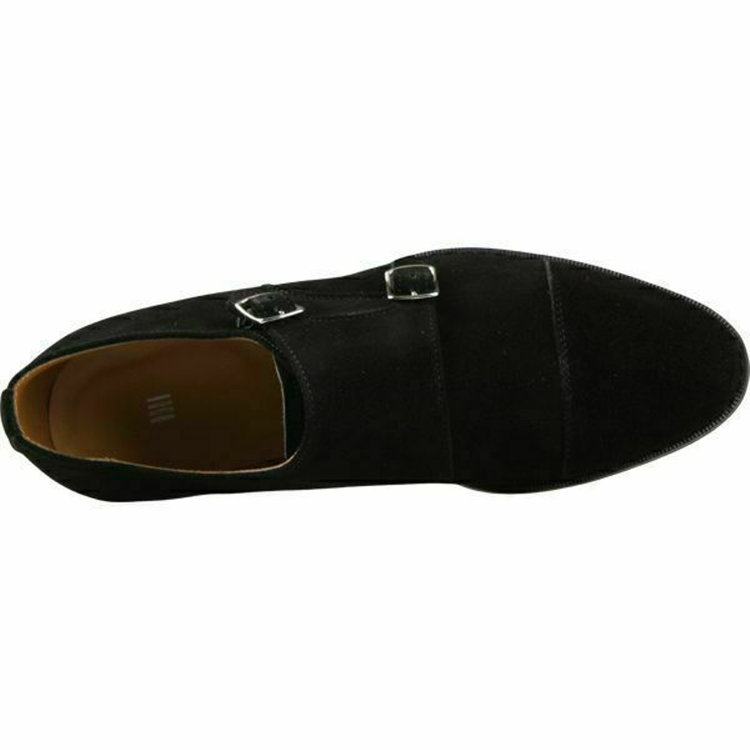 ブラックライン 【WEB限定/OUTLET】【SL】ダブルモンクストラップ ドレスシューズ/ブラック×スエード ブラック系(黒)