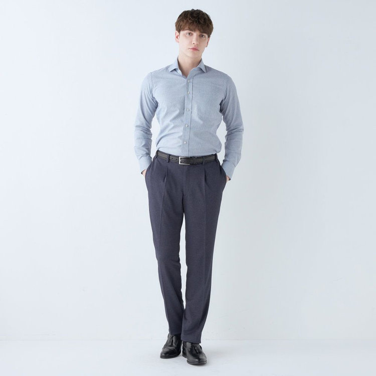 シルバーライン 【CLASSICO TAPERED】【春夏】1タックテーパードパンツ/ブラウン/ウエストシャーリング/4S SUSTAINABILITY&ECOLOGY FABRIC/※裾上げ必要 紺濃色
