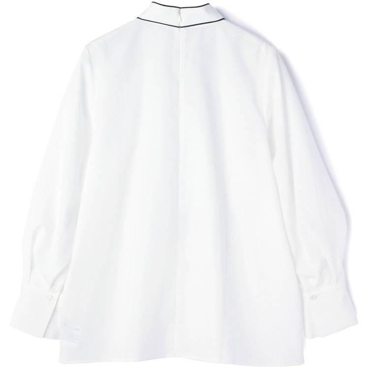 シルバーライン 【SILVER LINE/長袖】ボウタイブラウス/ホワイト+ブラック その他