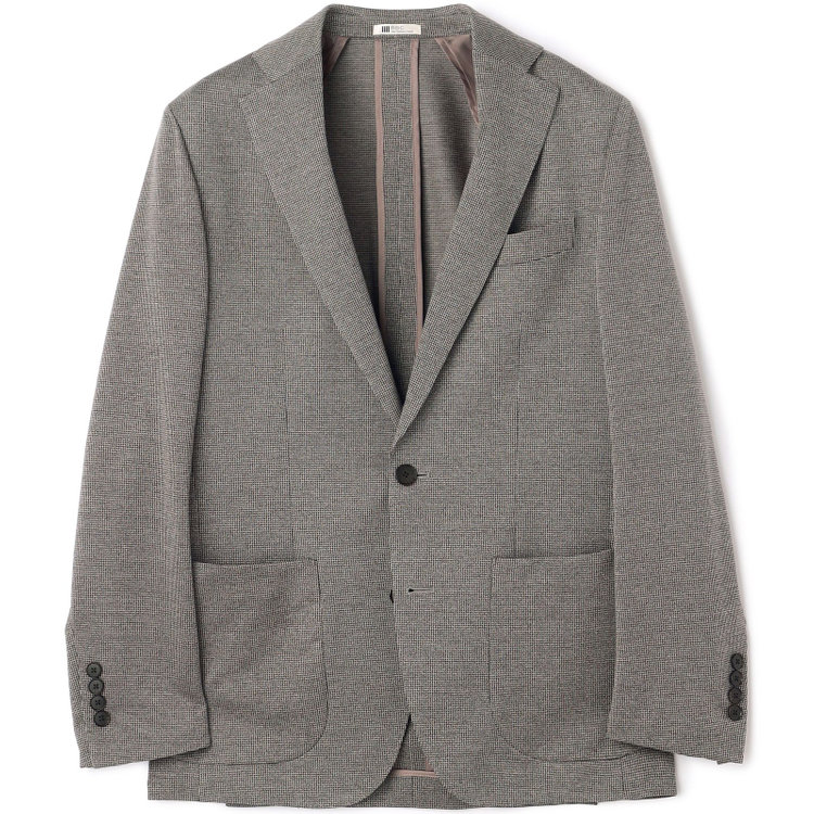 シルバーライン 【5DAYS CLOSET】【RBC】【春夏】2釦シングルジャケット/グレー×ハウンドトゥース/パッチポケット グレー中間