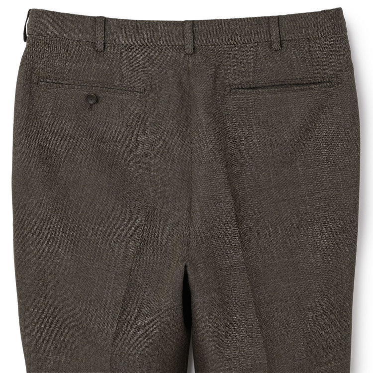 シルバーライン 【5DAYS CLOSET】【RBC】【秋冬】TUMUGITO 1タックテーパードパンツ セットアップ対応/ ブラウン×ツイル /ウエストムーブ /ウォッシャブル ※裾上げ必要 茶中間