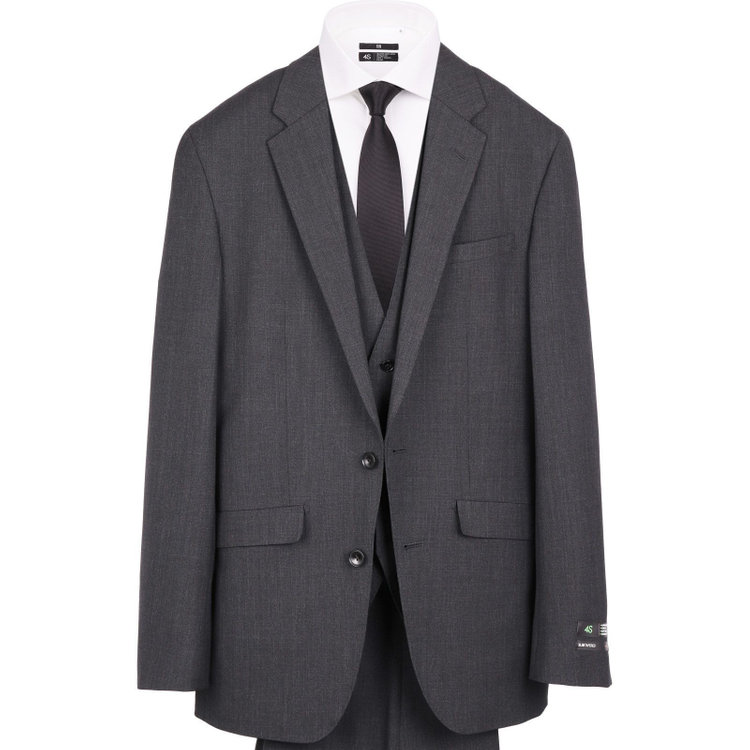 スーツセレクト 【WEB限定/OUTLET】【SLIM TAPERED_2】【春夏】2釦シングルスリーピーススーツ 0タック/グレー/4S SUSTAINABILITY&ECOLOGY FABRIC ブラウン系(茶)