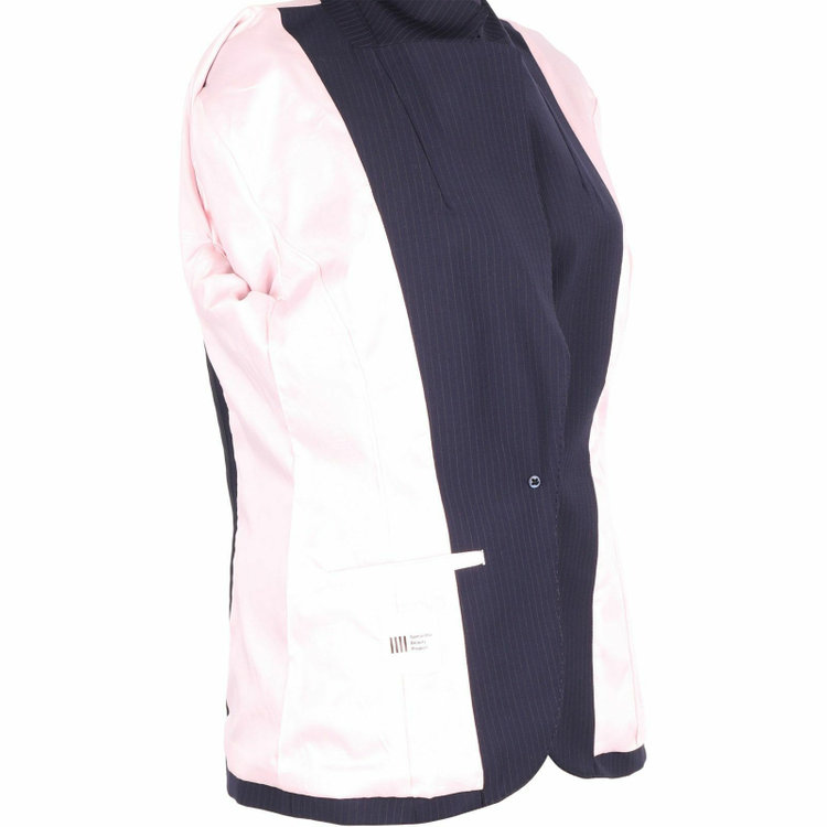 スーツセレクト 【WEB限定/OUTLET】【発送在庫あり】【SUIT SELECT×Samantha Thavasa】【年間】1釦ジャケット/ネイビー×ストライプ/4S/マシンウォシャブル ネイビー系(紺)