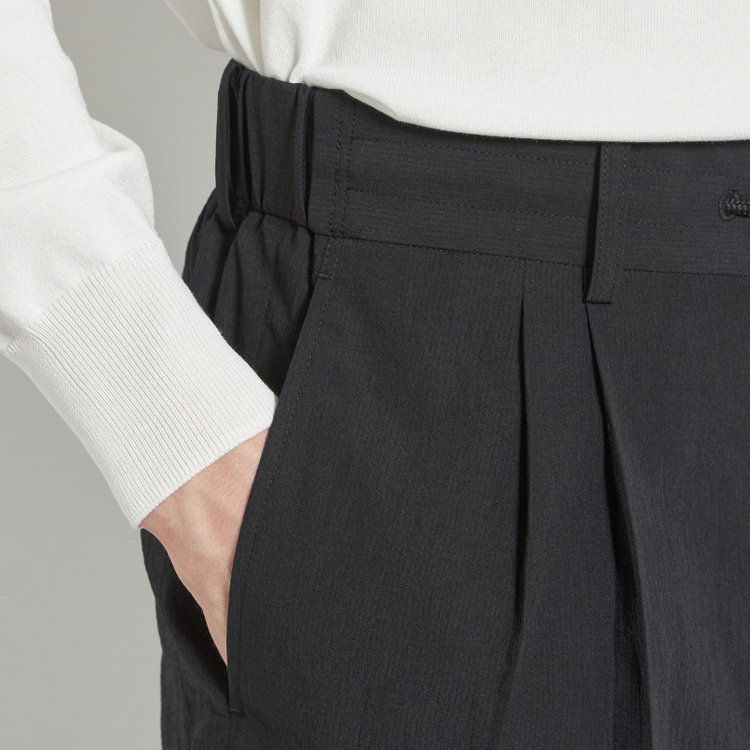 シルバーライン 【RBC】【春夏】2タックパンツ/ブラック/ウエストシャーリング仕様/4S AIR/※裾上げ必要 黒