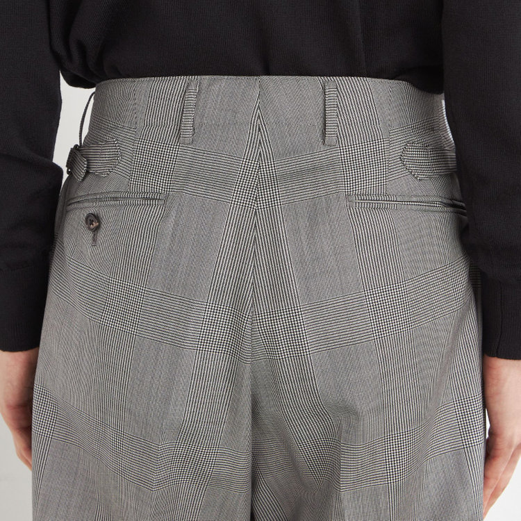 シルバーライン 【Take.it.easy】【秋冬】2タックワイドパンツ/グレンチェック/CANONICO 1663 fabric made in italy/※裾上げ必要 その他