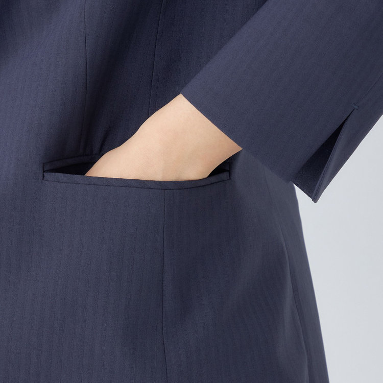 シルバーライン 【SL】【年間】1釦シングルパンツスーツ/ネイビー×シャドーストライプ/ウォッシャブル/4S/TRABEST/※パンツ裾上げ済仕様 紺中間