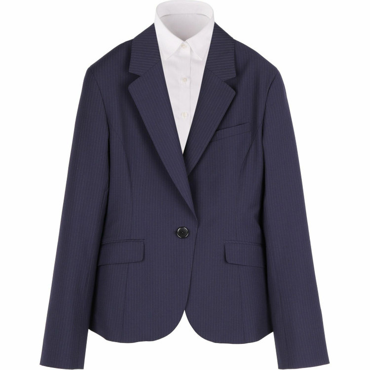 スーツセレクト 【WEB限定/OUTLET】【発送在庫あり】【SUIT SELECT×Samantha Thavasa】【年間】1釦ジャケット/ネイビー×ストライプ/4S/マシンウォシャブル ネイビー系(紺)