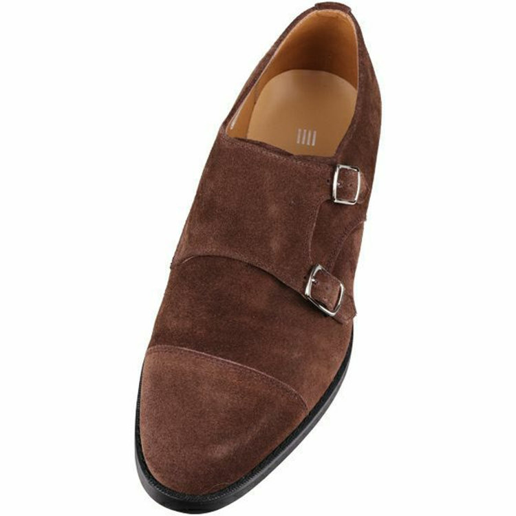 ブラックライン 【WEB限定/OUTLET】【SL】ダブルモンクストラップ ドレスシューズ/ブラウン×スエード ブラウン系(茶)