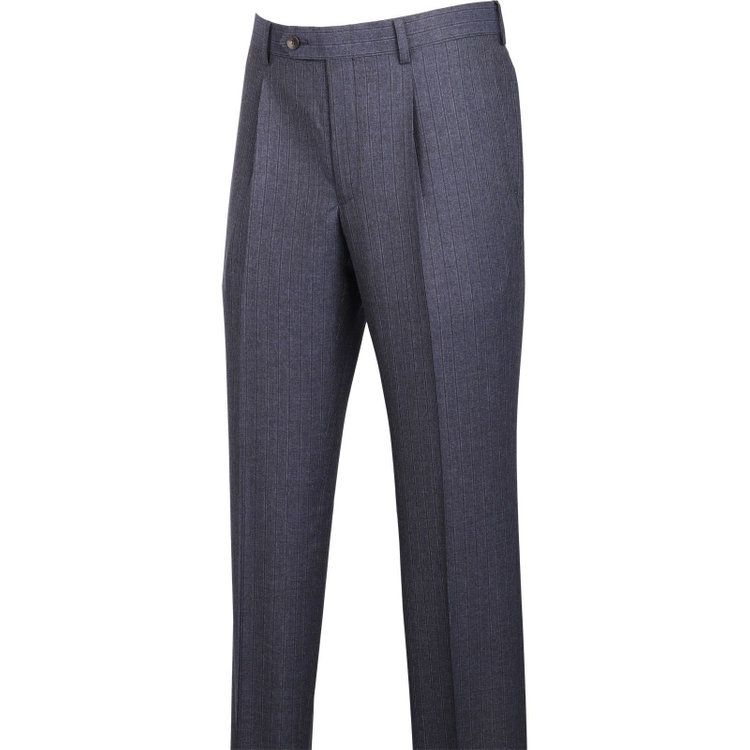 スーツセレクト 【CLASSICO TAPERED】【秋冬】2釦シングルスーツ 1タック/ネイビー×ストライプ/REDA ACTIVE/NEW ZEALAND WOOL MERINO/SHOWER CLEAN ネイビー系(紺)