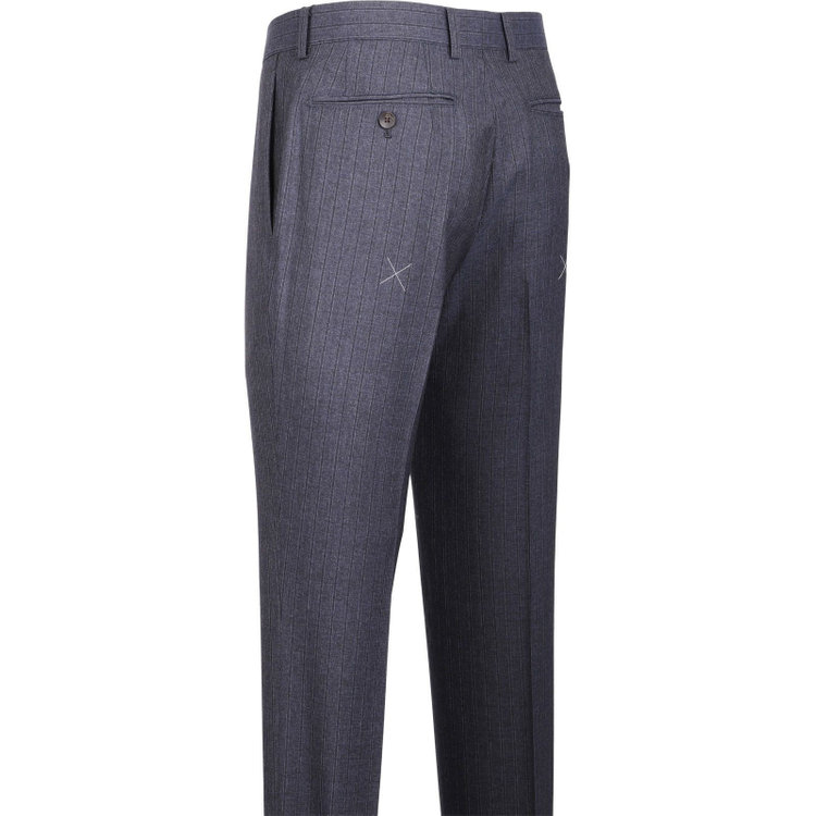 スーツセレクト 【CLASSICO TAPERED】【秋冬】2釦シングルスーツ 1タック/ネイビー×ストライプ/REDA ACTIVE/NEW ZEALAND WOOL MERINO/SHOWER CLEAN ネイビー系(紺)