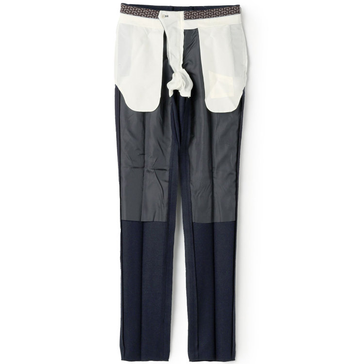 シルバーライン 【発送在庫あり】【CLASSICO TAPERED】【秋冬】2釦シングルスーツ 1タック/ネイビー×グレンチェック/RE:NEWOOL/※裾上げ必要 青中間