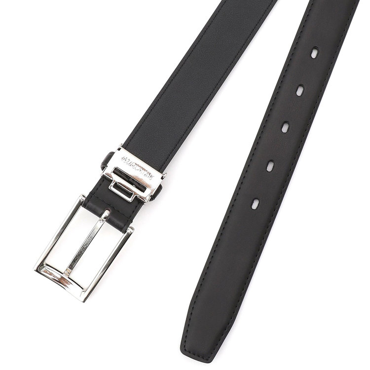 ブラックライン ピンバックルベルト 2.9幅/ブラック(ウエスト93cmまで対応) 黒