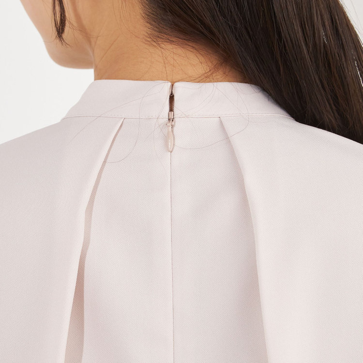 シルバーライン 【SL/長袖】アクセ付きブラウス/ピンクベージュ 赤淡色